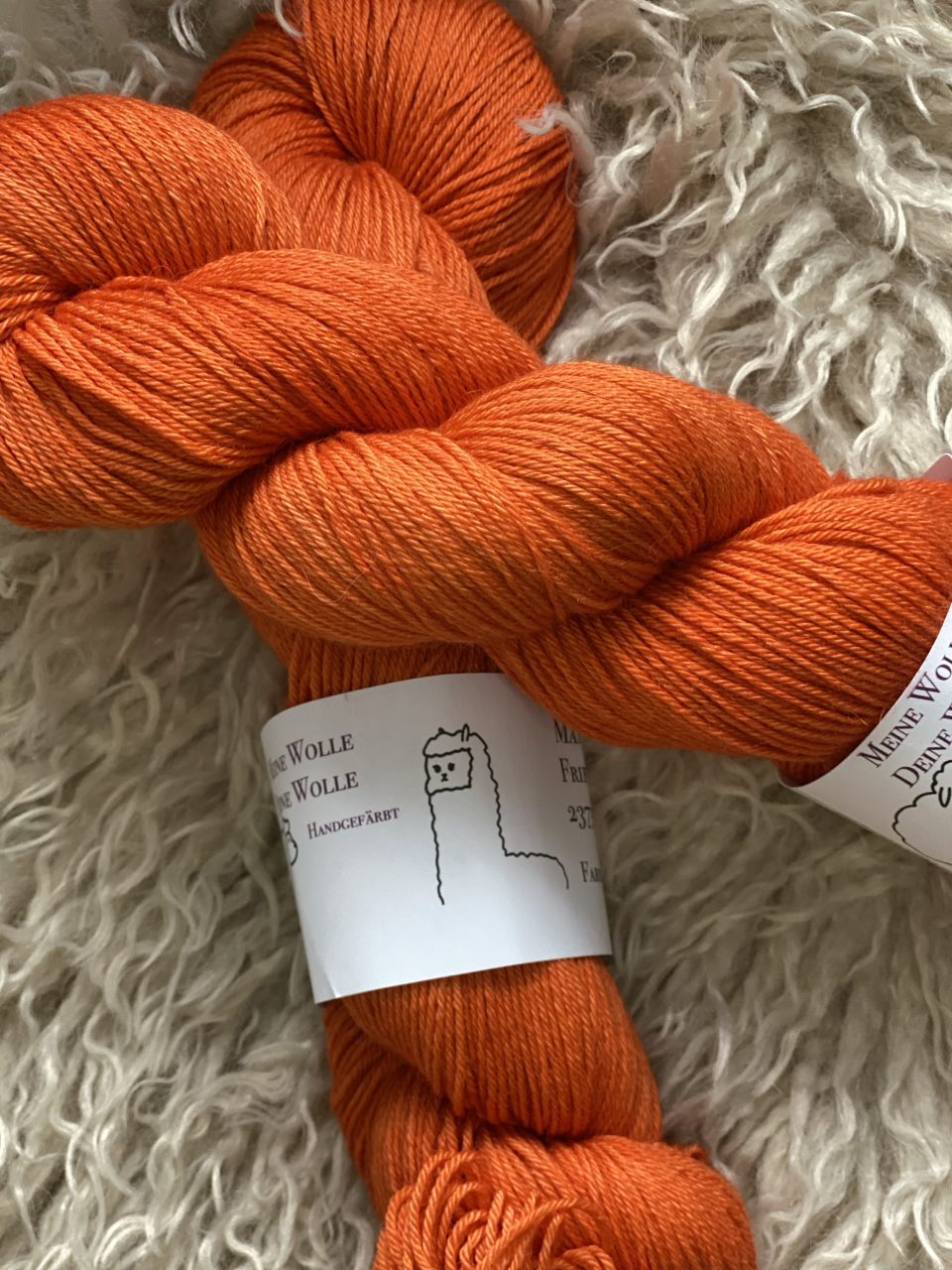 MerinoRoyalSeide - semi solid - Tangerine – Bild 2