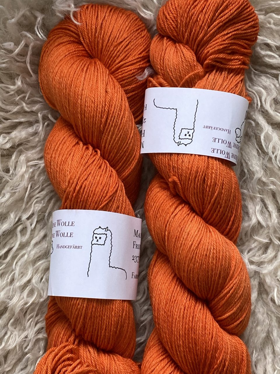 MerinoRoyalSeide - semi solid - Tangerine – Bild 3