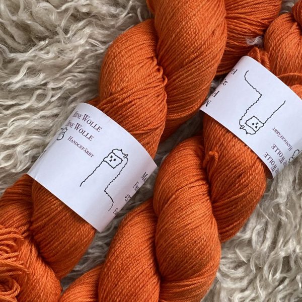 MerinoRoyalSeide - semi solid - Tangerine