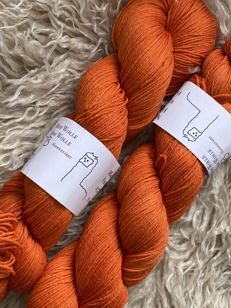 MerinoRoyalSeide - semi solid - Tangerine