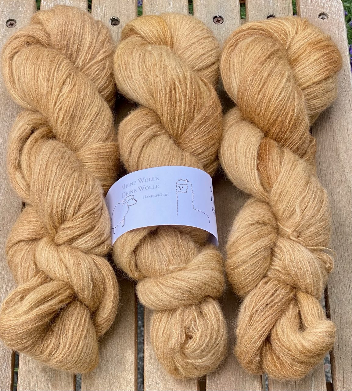 Kuschelwolke Merino|Seide|Kaschmir 50g - semi solid - Bronca – Bild 2