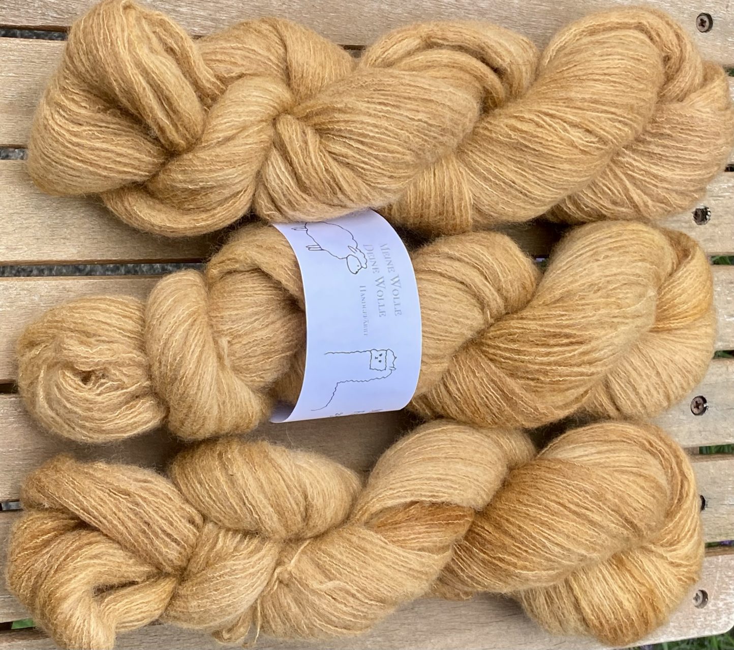 Kuschelwolke Merino|Seide|Kaschmir 50g - semi solid - Bronca – Bild 3