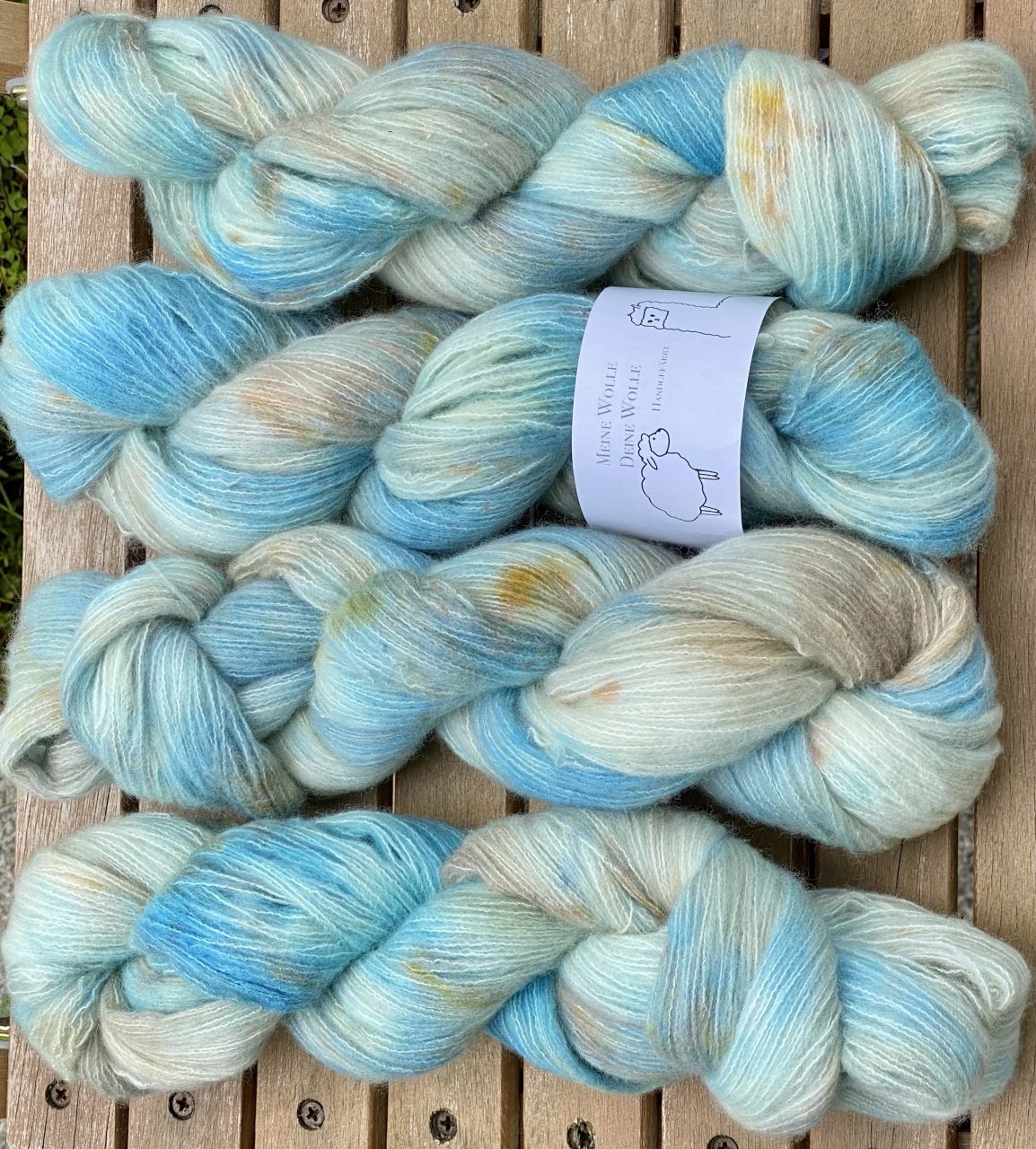 Kuschelwolke Merino|Seide|Kaschmir 50g - Beachday – Bild 3