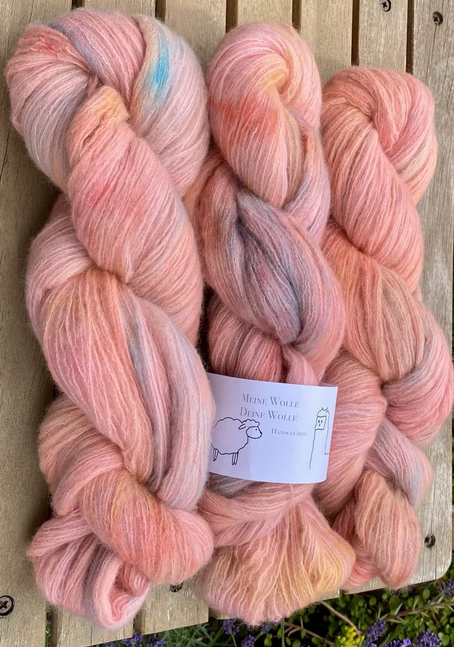 Kuschelwolke Merino|Seide|Kaschmir 50g - Peach Horizon