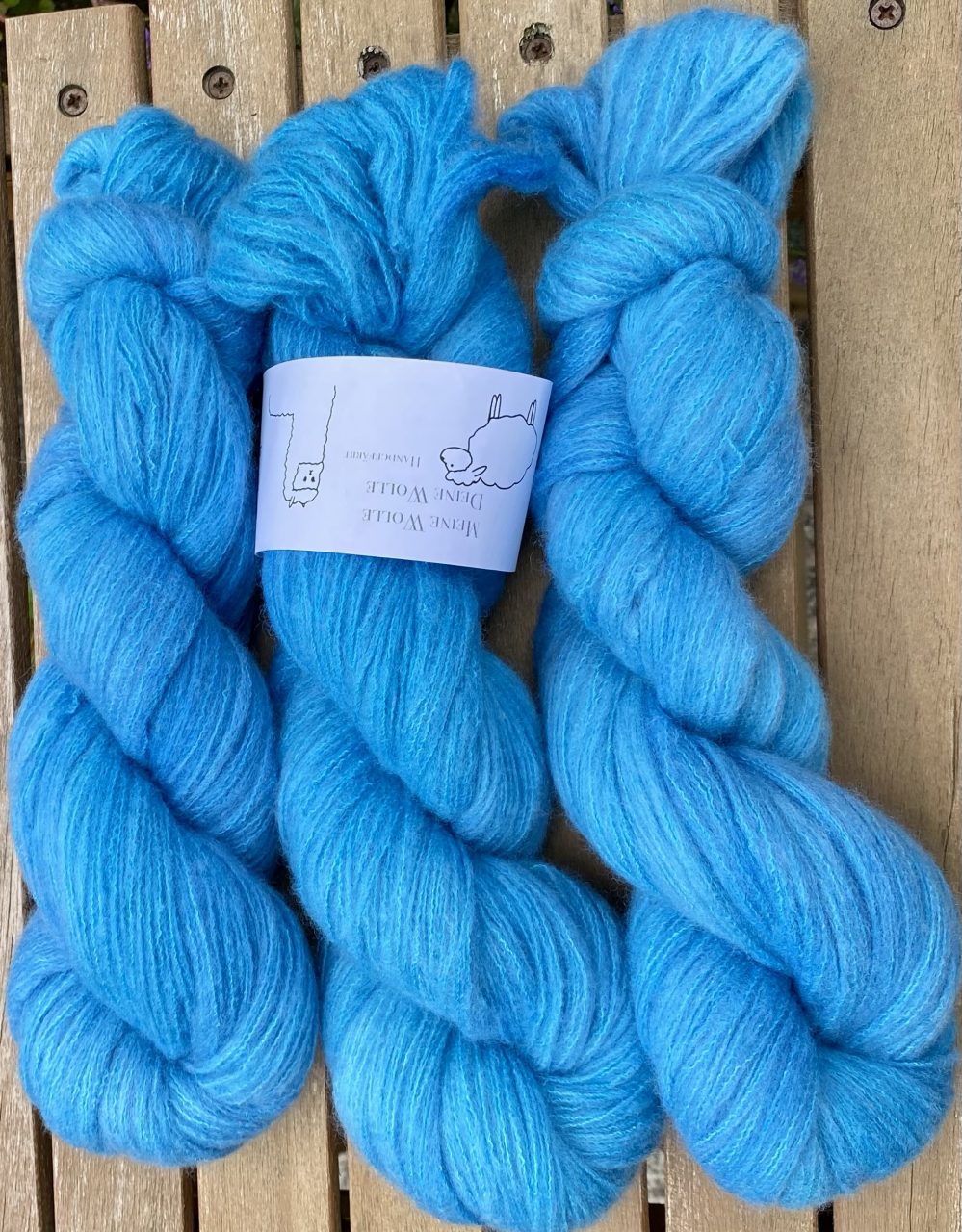 Kuschelwolke Merino|Seide|Kaschmir 50g - semi solid - Swimmingpool – Bild 4