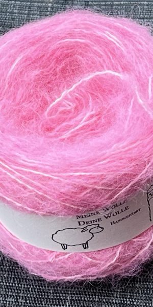 Fluffy Alpaka Baby Suri|Seide 50g - semi solid - Be Pink