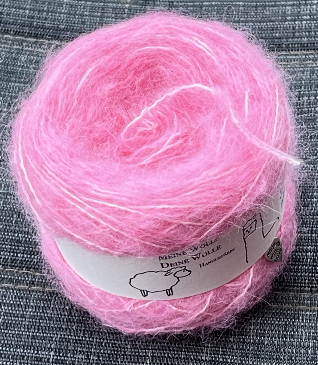 Fluffy Alpaka Baby Suri|Seide 50g - semi solid - Be Pink