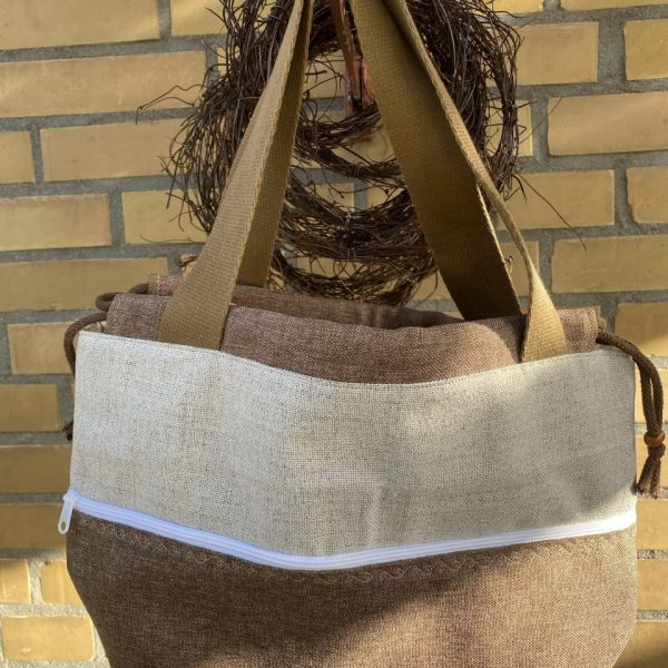 Projektasche Creme - Braun