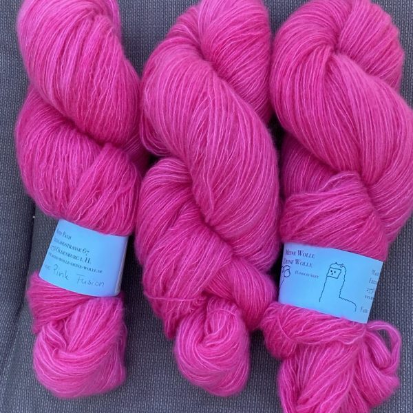 Kuschelwolke Merino|Seide|Kaschmir 50g - semi solid - Pink Fusion