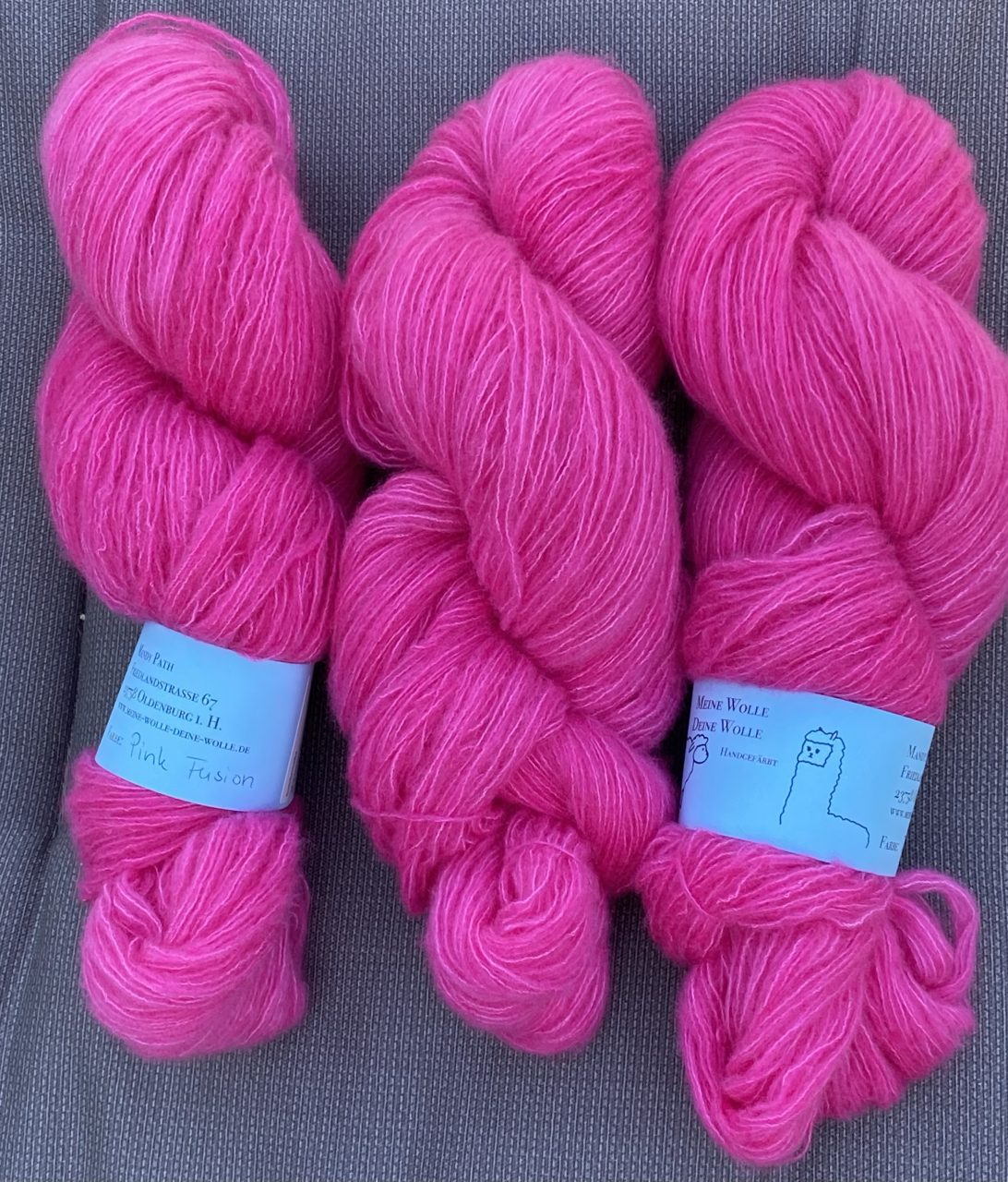 Kuschelwolke Merino|Seide|Kaschmir 50g - semi solid - Pink Fusion