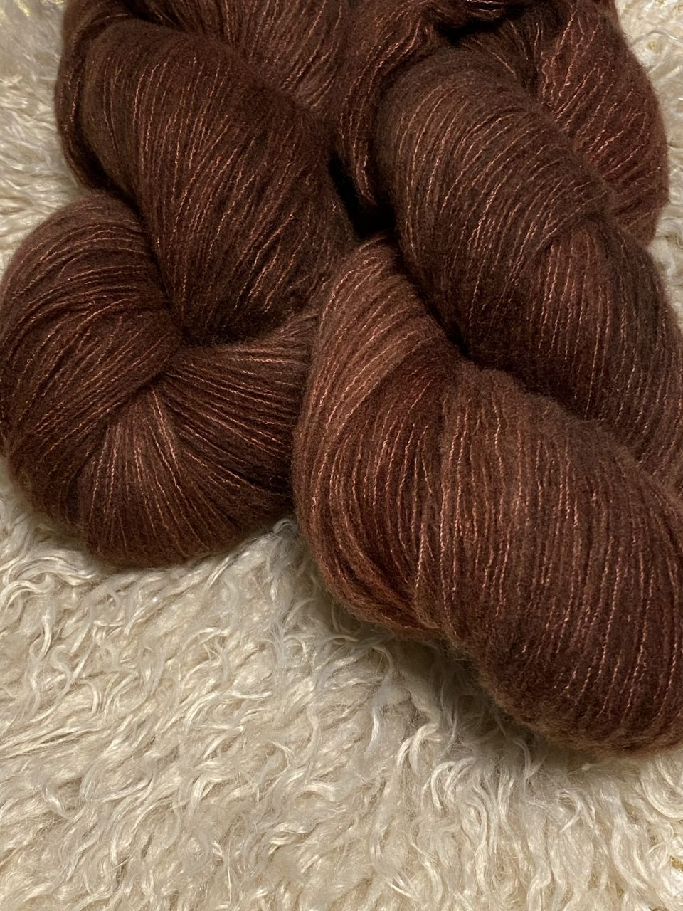 Kuschelwolke Merino|Seide|Kaschmir 50g - semi solid - Chestnut – Bild 3