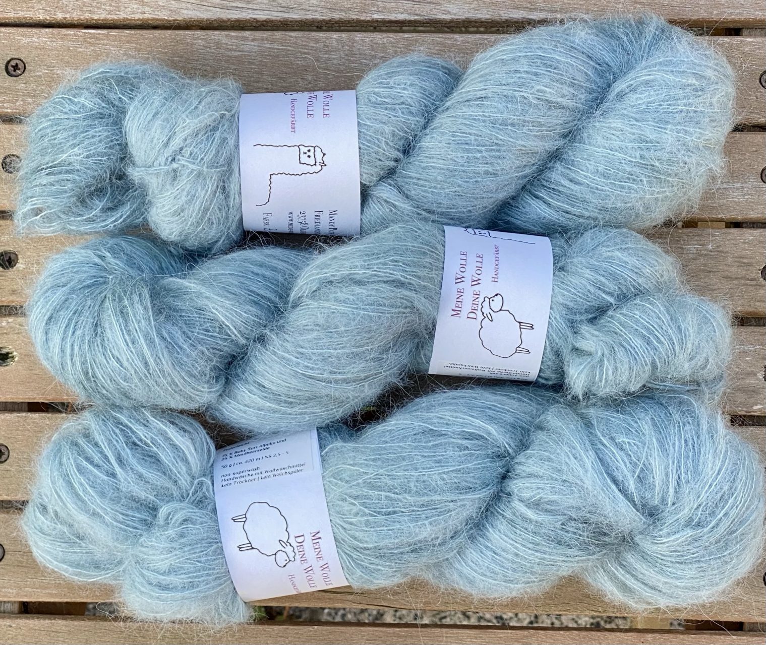 Federleicht Baby Suri|Seide 50g - semi solid - Zeder – Bild 2