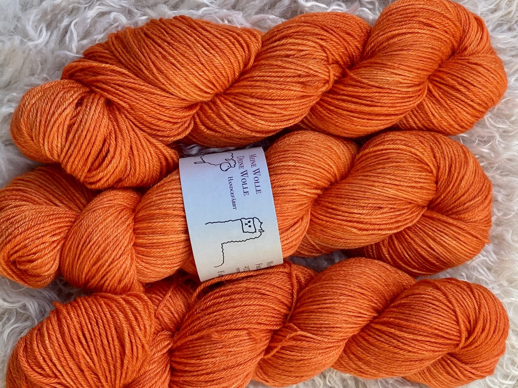 MerinoSeide 70/30 - semi solid - Tangerine – Bild 3