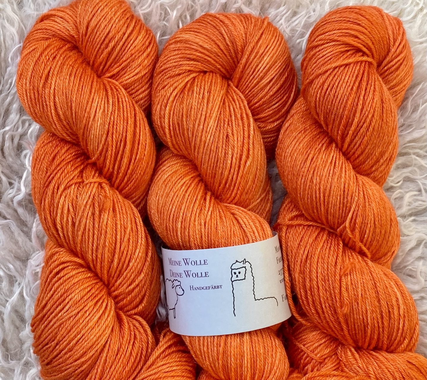 MerinoSeide 70/30 - semi solid - Tangerine – Bild 4