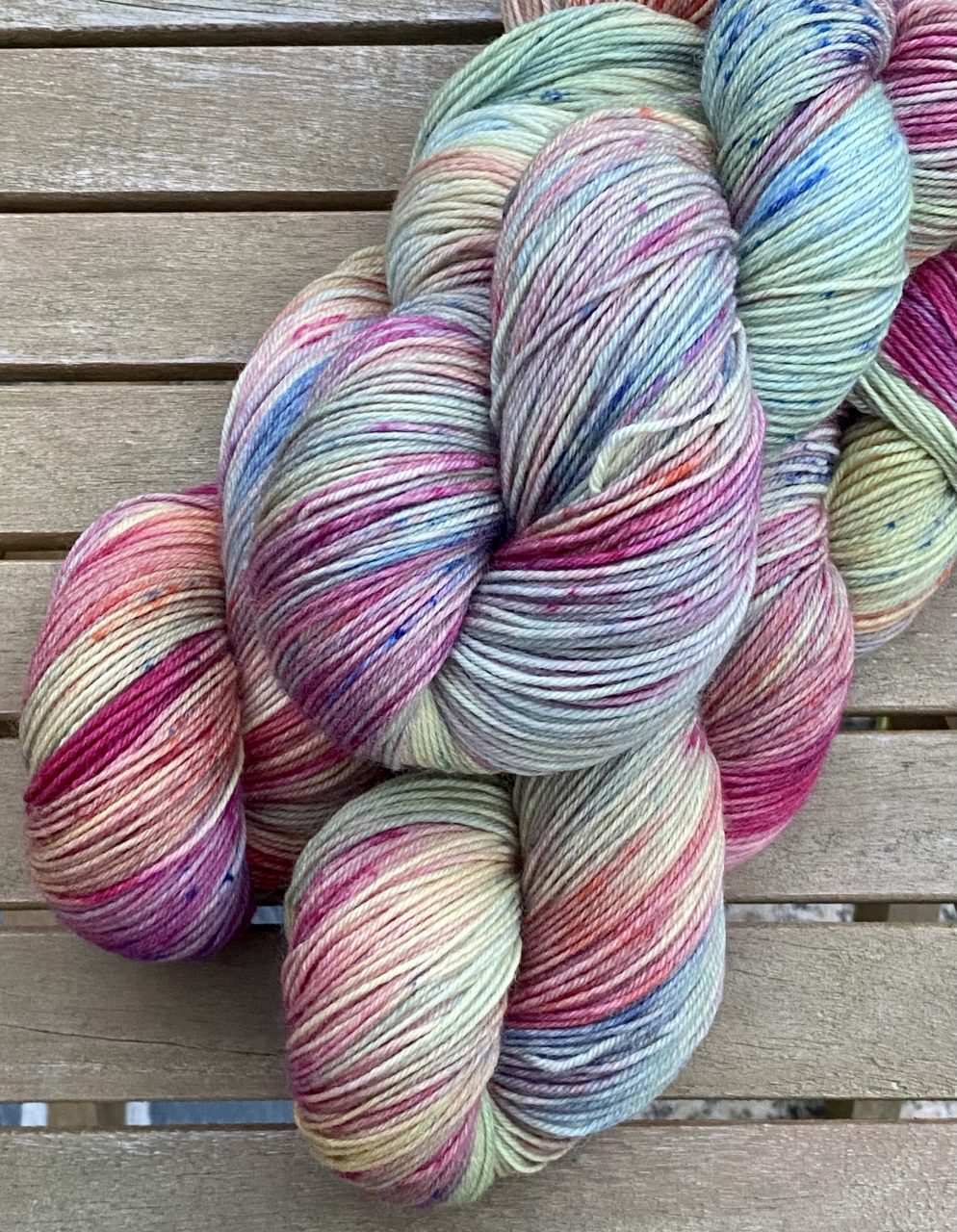 4-fach Sockenwolle fine - Verdigris Garden – Bild 2