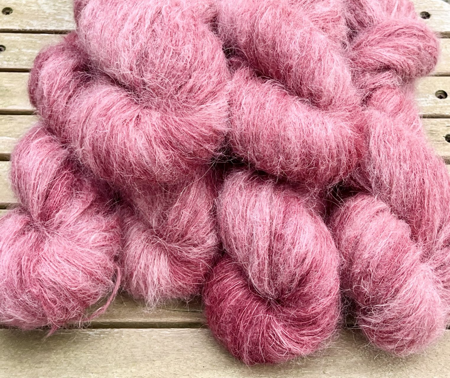 Federleicht Baby Suri|Seide 50g - semi solid - Wine – Bild 5