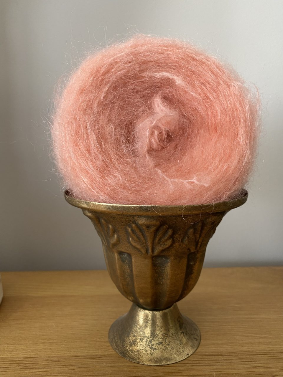 Wolluminös Mohair - semi solid - Salmon – Bild 3