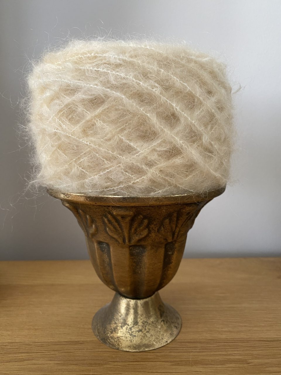 Wolluminös Mohair - semi solid - Creamy – Bild 3