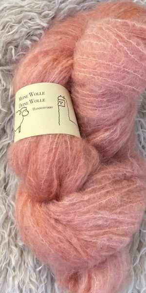 Wolluminös Mohair - semi solid - Salmon