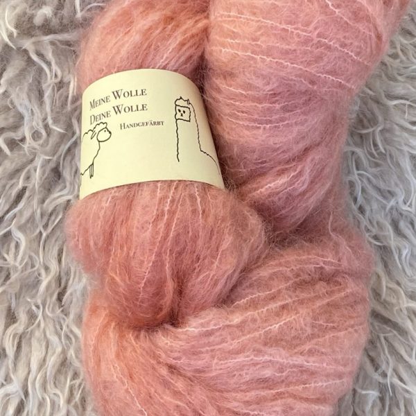 Wolluminös Mohair - semi solid - Salmon