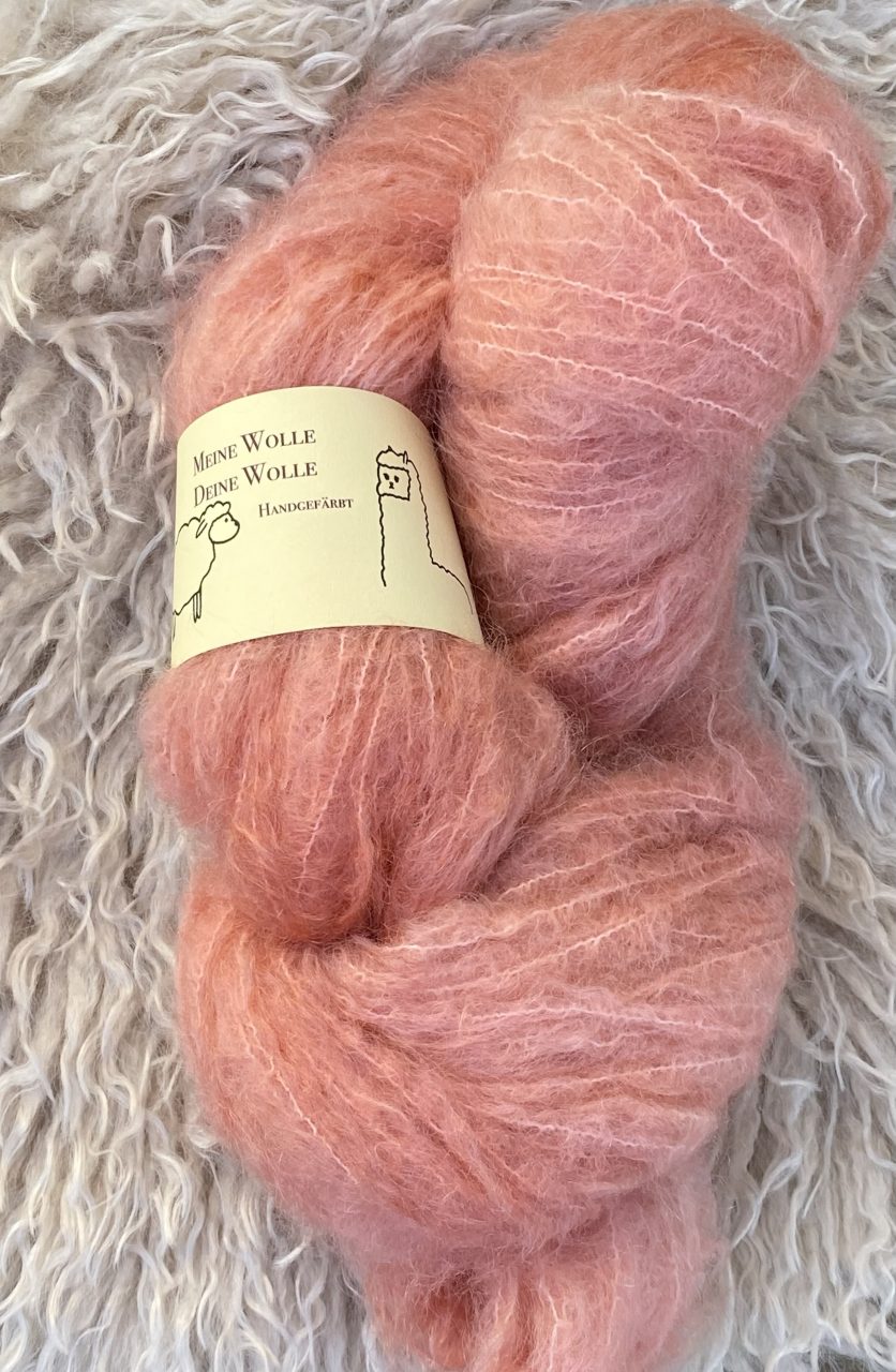 Wolluminös Mohair - semi solid - Salmon