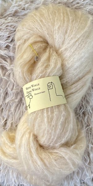 Wolluminös Mohair - semi solid - Creamy