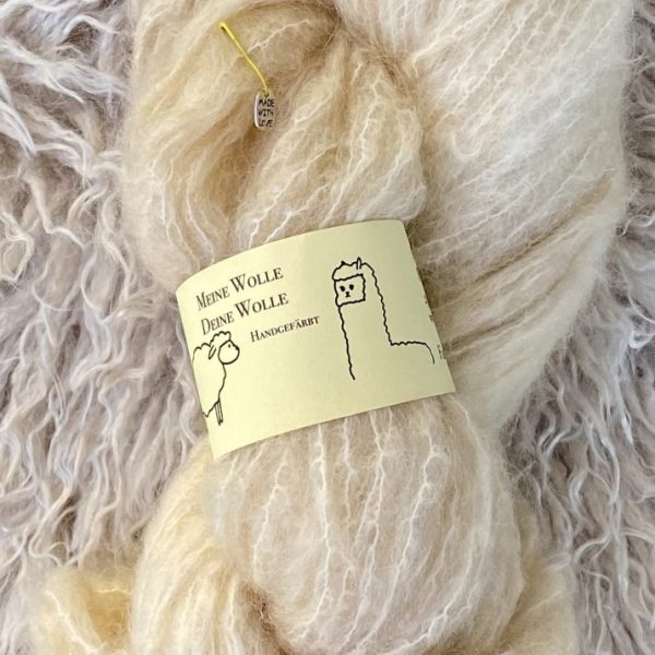 Wolluminös Mohair - semi solid - Creamy