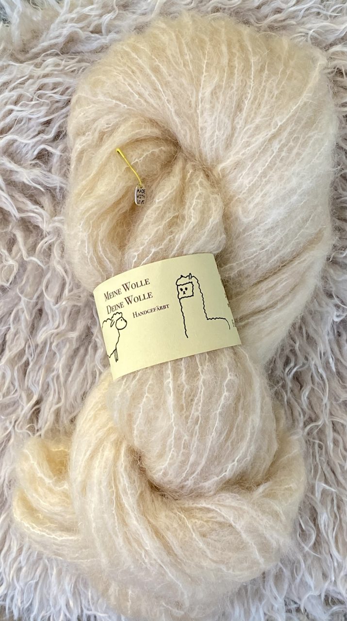 Wolluminös Mohair - semi solid - Creamy