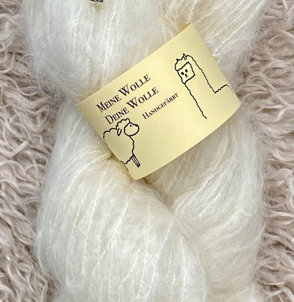 Wolluminös Mohair - Natural