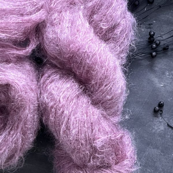 Wolluminöser Mohair - semi solid - Violet Plum