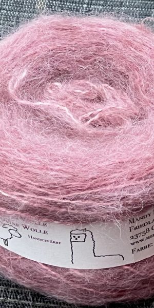 Fluffy Alpaka Baby Suri|Seide 50g - semi solid - Mauve Mirage
