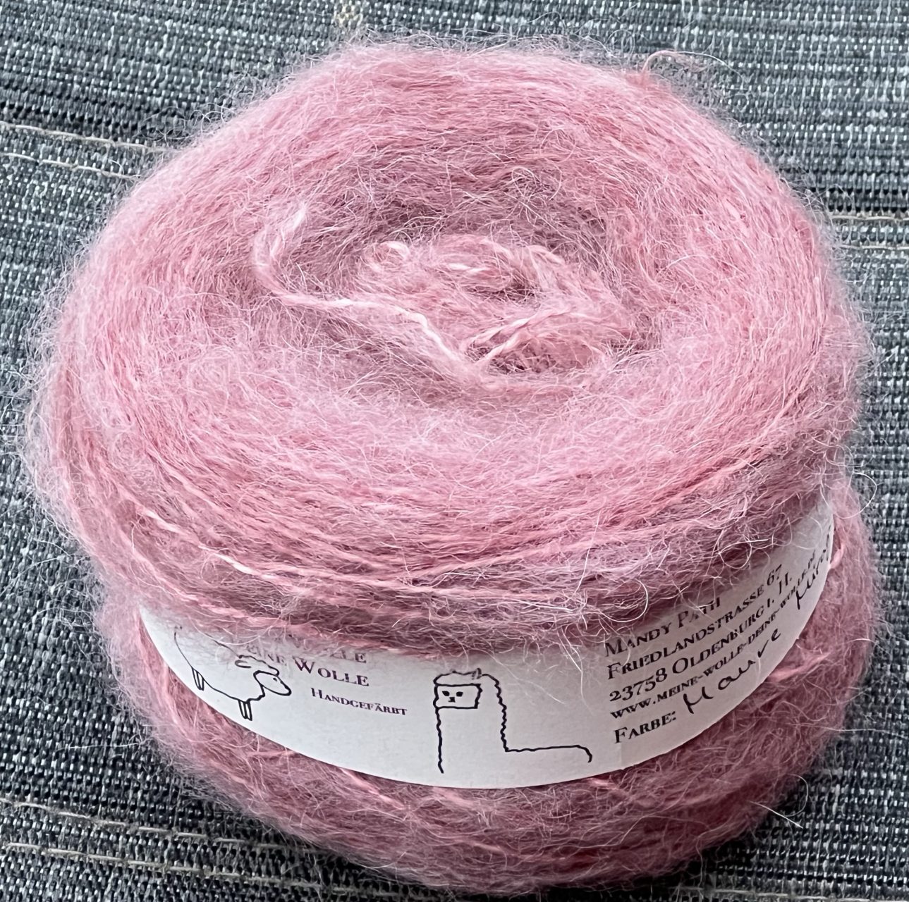 Fluffy Alpaka Baby Suri|Seide 50g - semi solid - Mauve Mirage