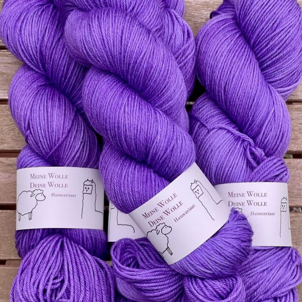 4-fach Sockenwolle extra fein - semi solid - Lavendula