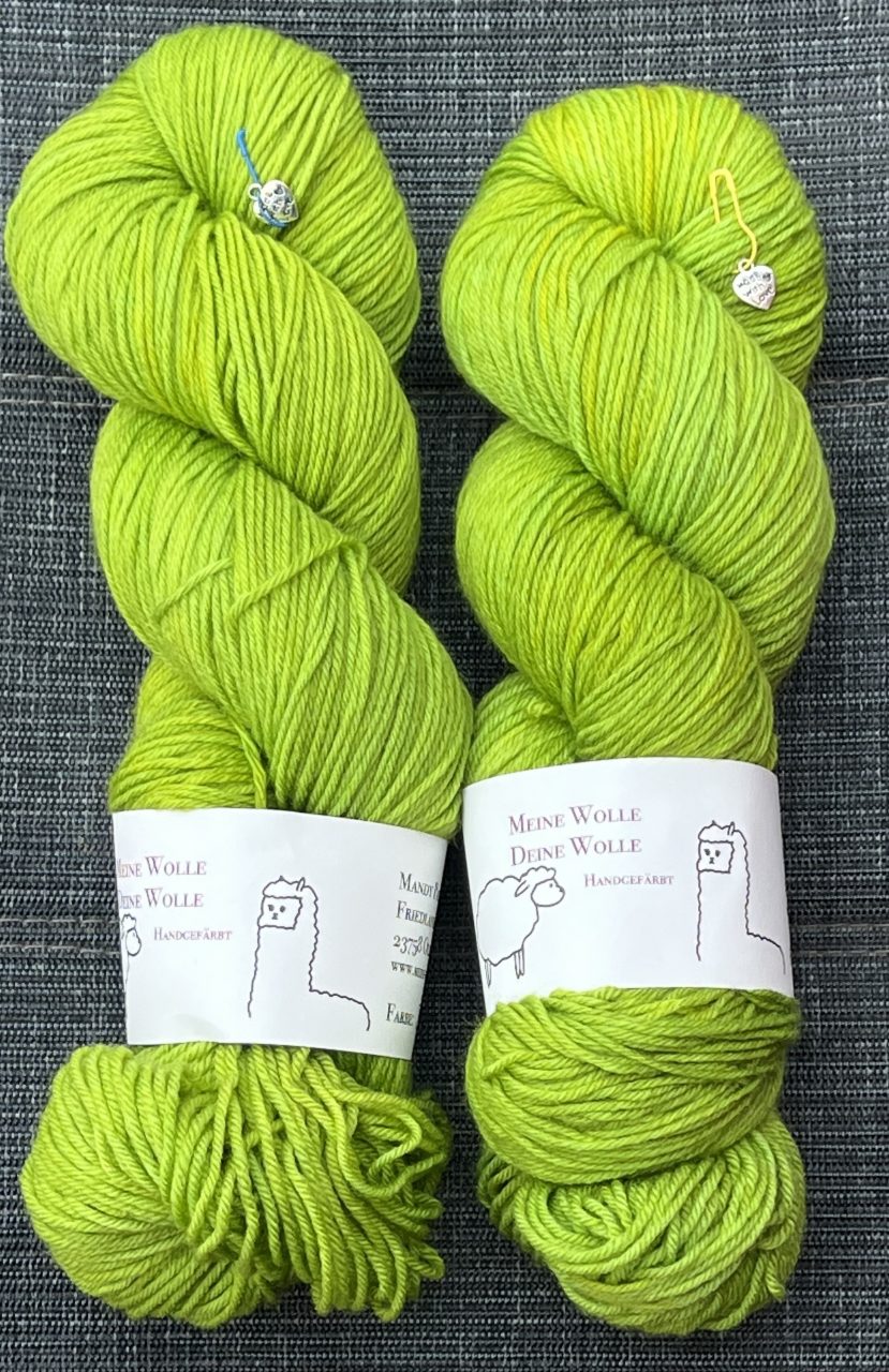 4-fach Sockenwolle extra fein - semi solid - Be Green