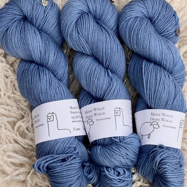 4-fach Sockenwolle extra fein - semi solid - Blue Jeans