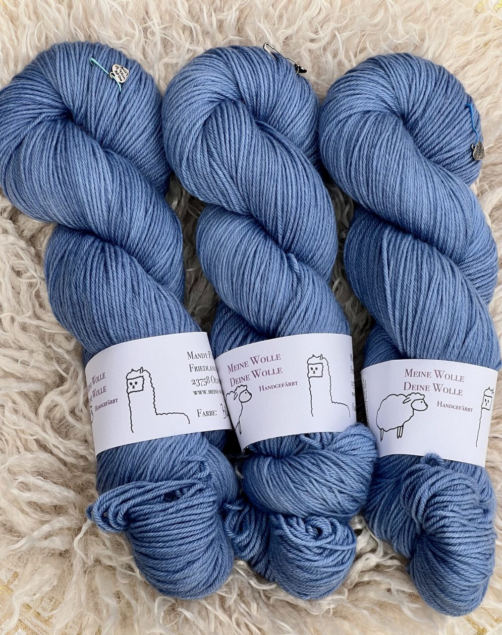 4-fach Sockenwolle extra fein - semi solid - Blue Jeans