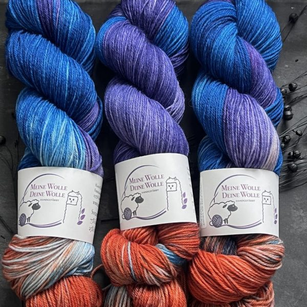 4-fach Sockenwolle extra fein - Ocean Blaze