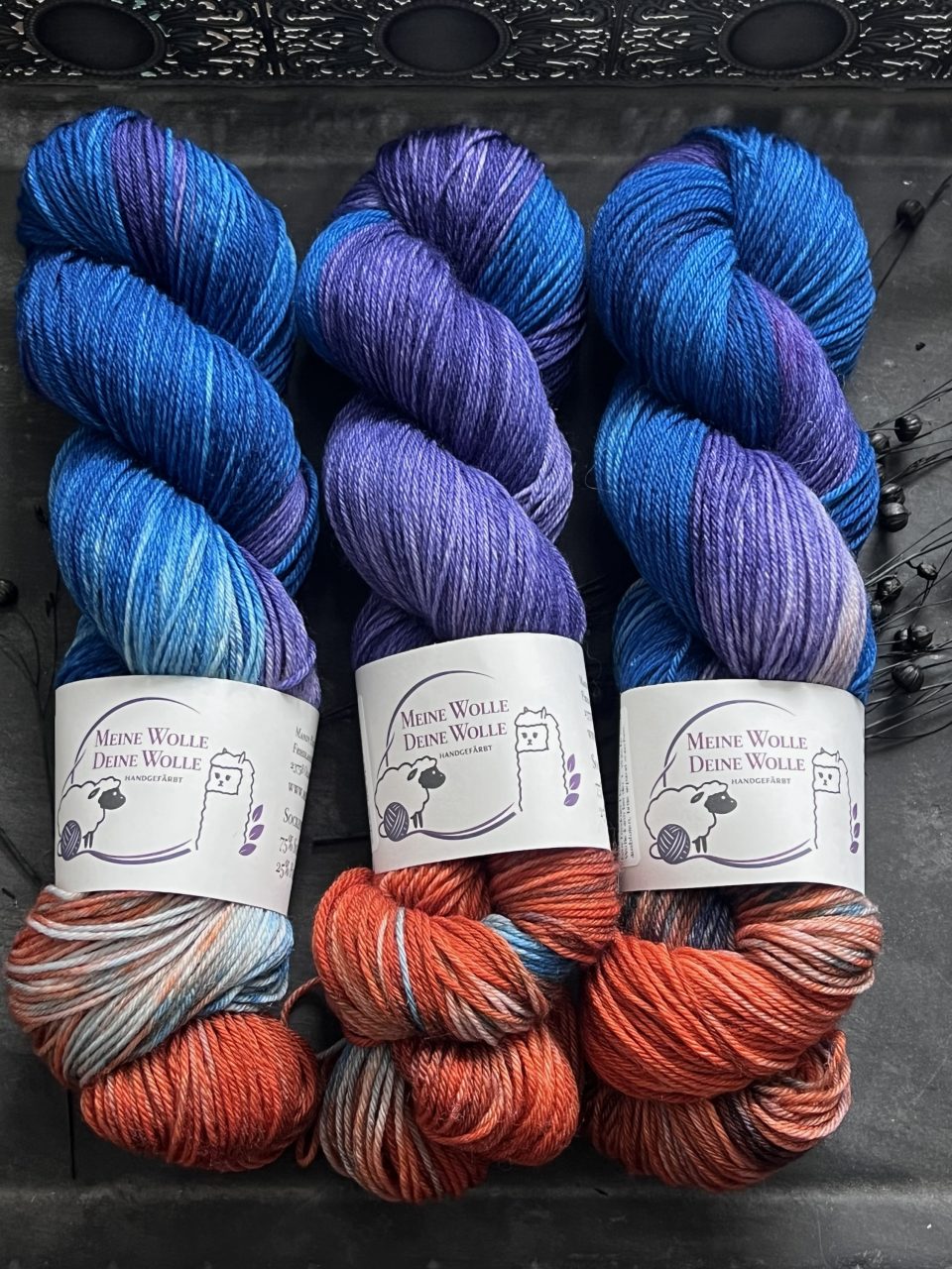 4-fach Sockenwolle extra fein - Ocean Blaze