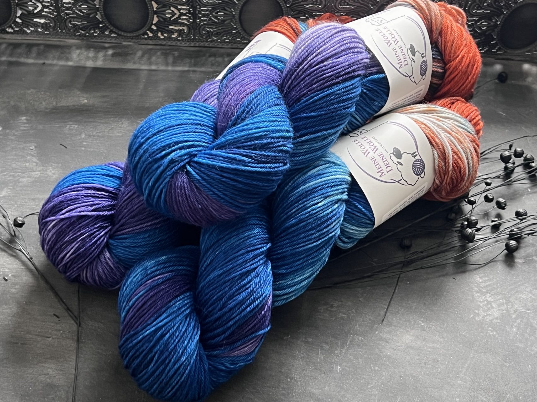 4-fach Sockenwolle extra fein - Ocean Blaze – Bild 2