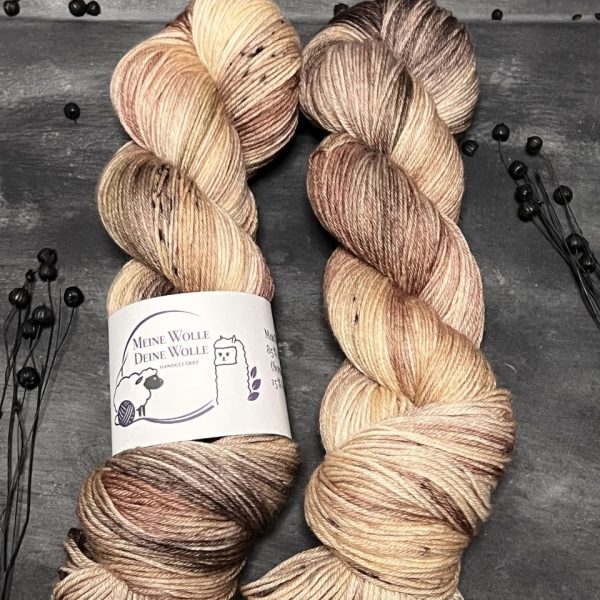 4-fach Sockenwolle extra fein - Caramel Choc