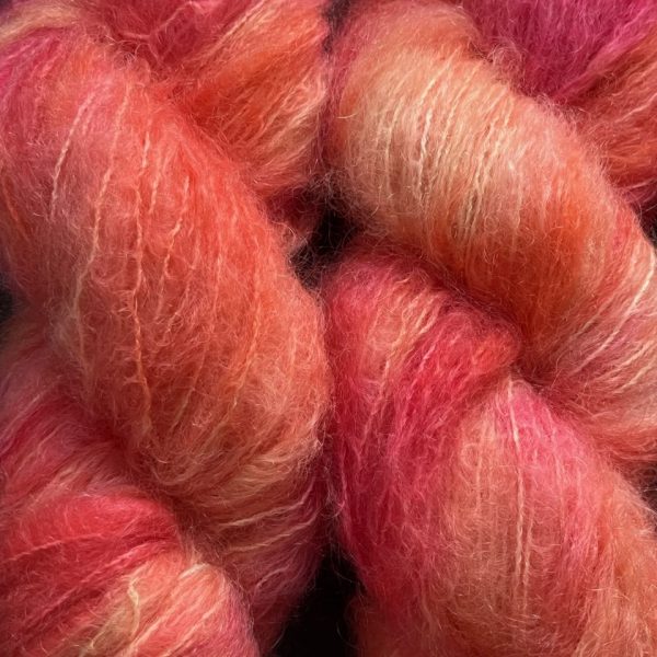 Wolluminöser Mohair - Peach Afterglow