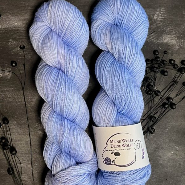 4-fach Sockenwolle extra fein - semi solid - Icewater