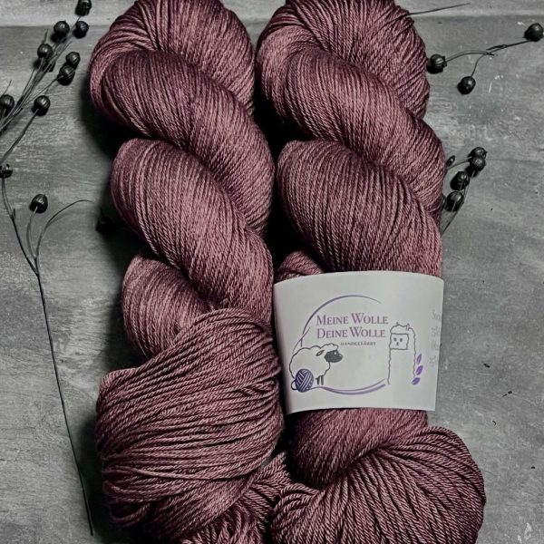 4-fach Sockenwolle extra fein - semi solid - Mahagoni