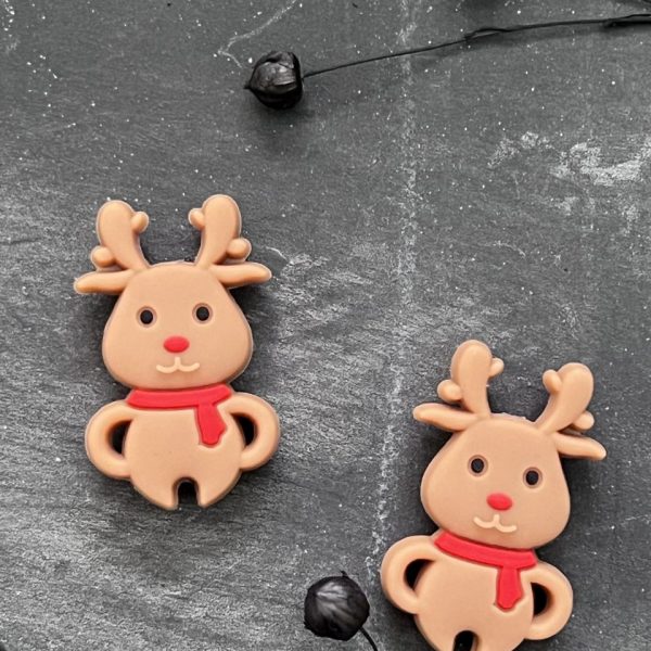 Maschen-/Nadel-Stopper - 1 Set mit 2 Stoppern - Weihnachtselch