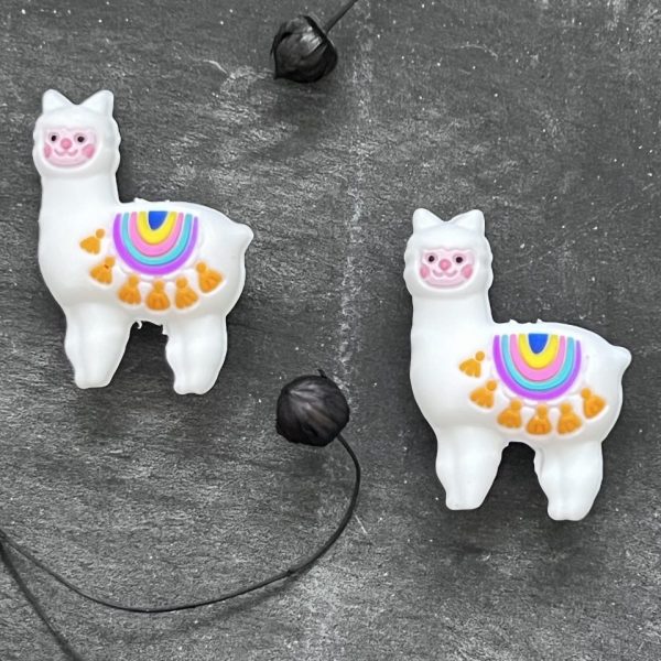 Maschen-/Nadel-Stopper - 1 Set mit 2 Stoppern - Alpaka