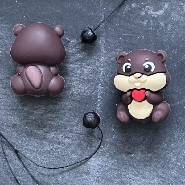 Maschen-/Nadel-Stopper - 1 Set mit 2 Stoppern - Biber