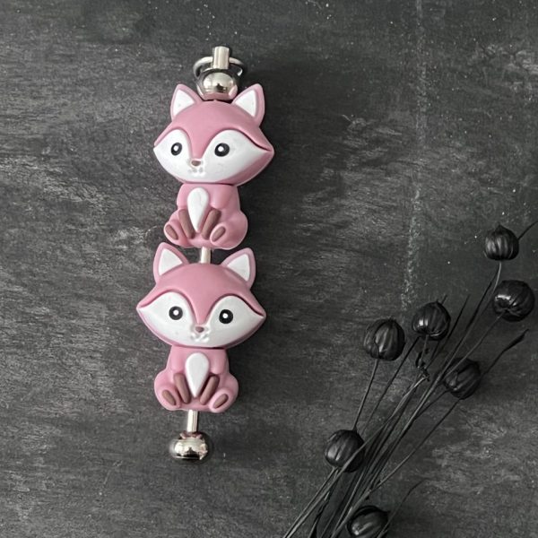 Maschen-/Nadel-Stopper - 1 Set mit 2 Stoppern - Fuchs