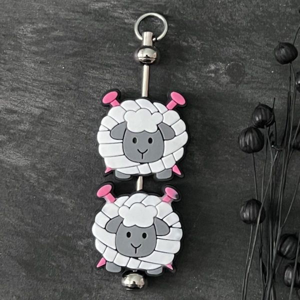 Maschen-/Nadel-Stopper - 1 Set mit 2 Stoppern - Strickschaf