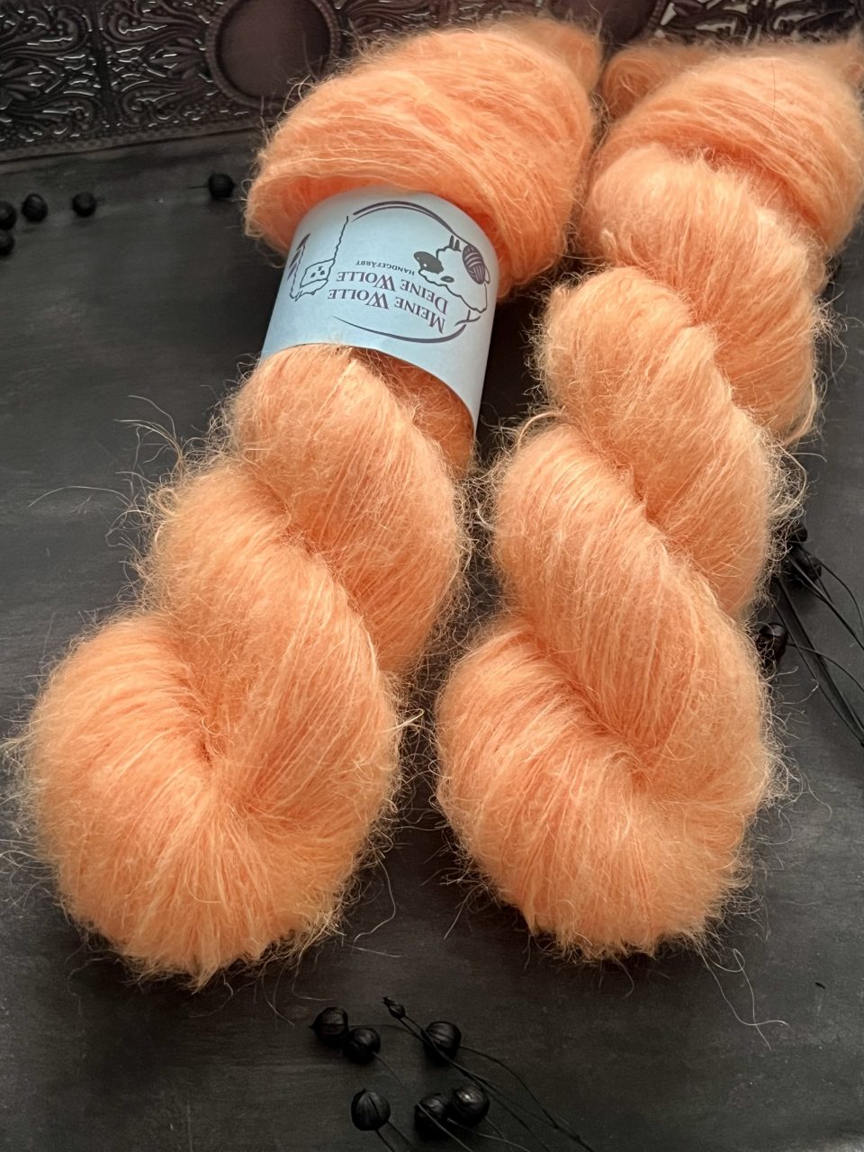 Federleicht Baby Suri|Seide 50 g - semi solid - Neon O! – Bild 2