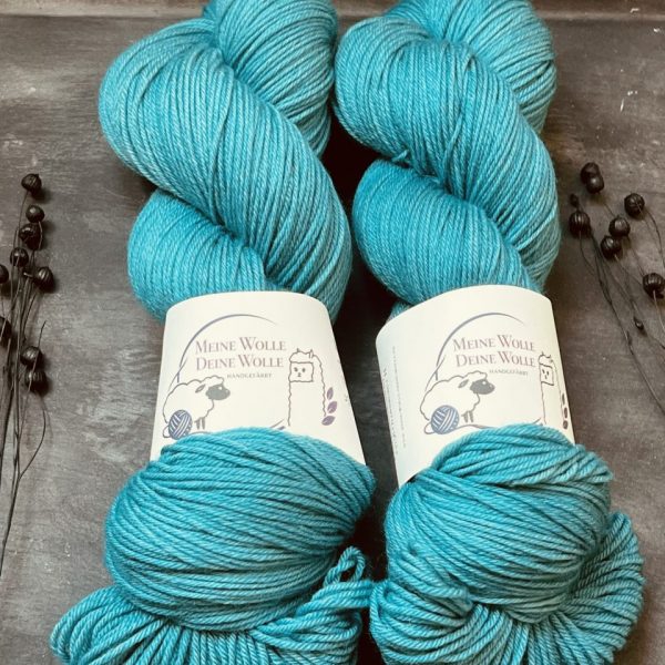 4-fach Sockenwolle extra fein - semi solid - Atlantis